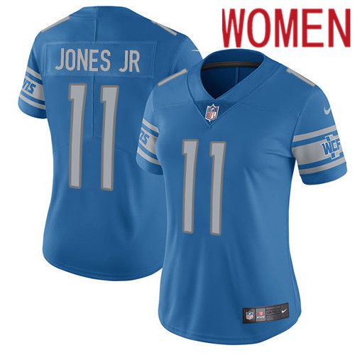 Women Detroit Lions #11 Marvin Jones Jr Nike Blue Vapor Limited NFL Jersey